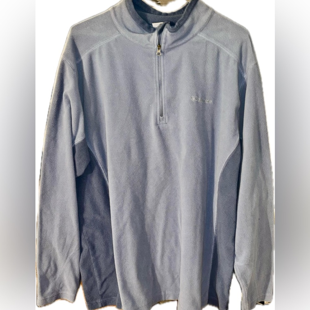 Sky Blue Columbia Men's Klamath Range Il Half Zip Fleece Pullover.